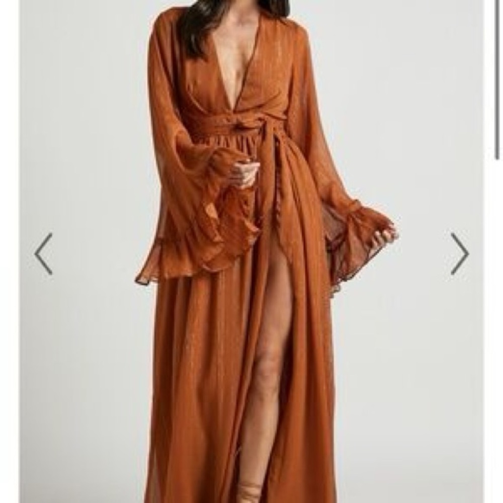 Showpo Rust Dangerous Woman Dress